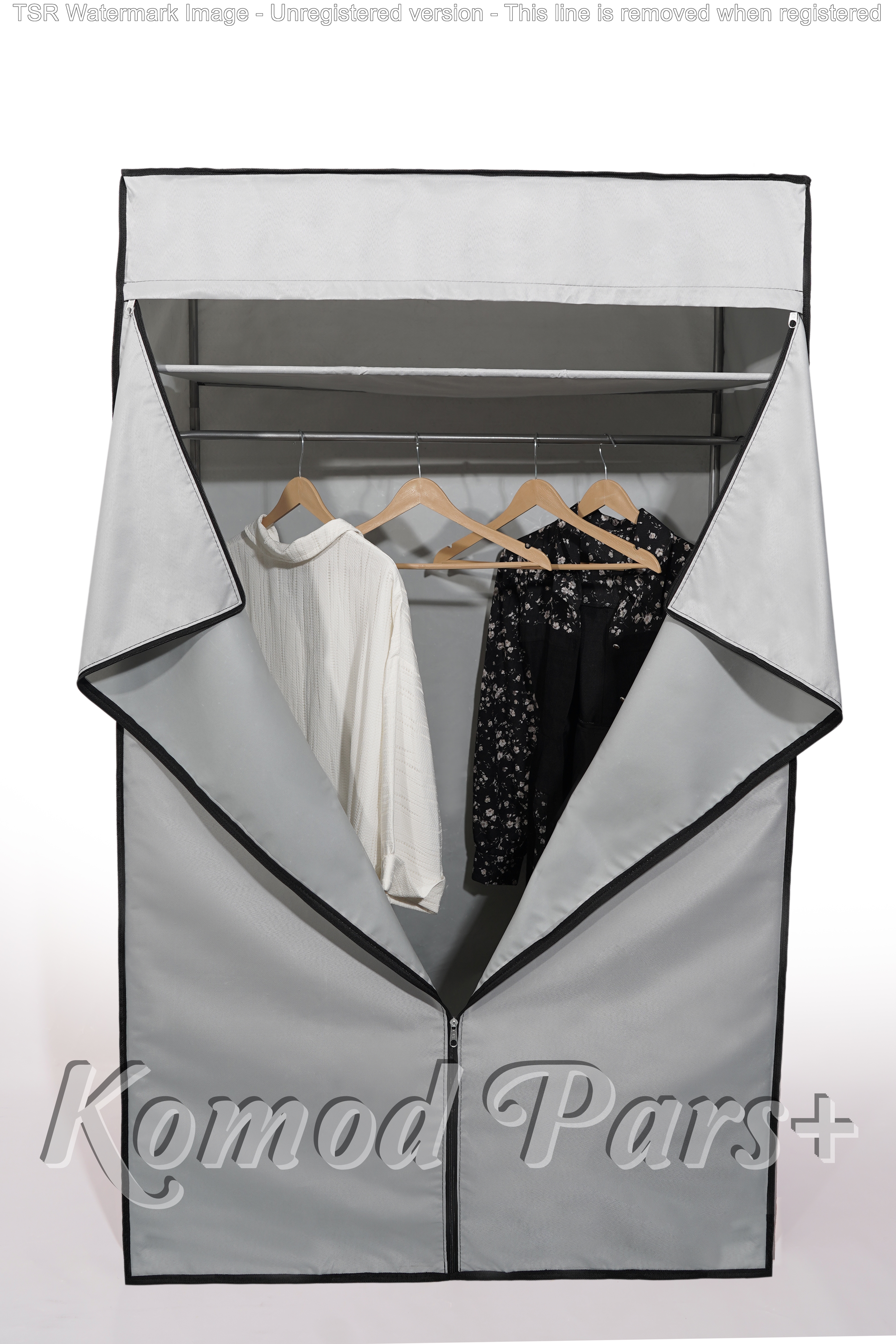 کمد برزنتی جالباسی سایز متوسط - مدل نسترن - برند پارس- طوسی